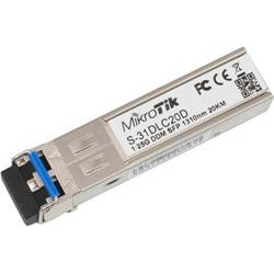 MikroTik SFP optický modul duplex 2xLC, 1250 Mbps, SM 1310nm, 20km dosah