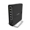 MikroTik WiFi router + L4, 716MHz, 128MB RAM, 5xGLAN switch, 1x 2,4+5GHz 802.11ac, zdroj