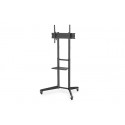 DIGITUS pojízdný televizní vozík s policí pro monitor 37-70" s náklonem , černý , max 50 kg VESA: 100x100, 200x100, 200x200, 300