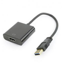 Gembird adaptér USB 3.0 (M) na HDMI (F), černý