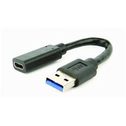 Gembird adaptér USB-C (F) na USB A 3.0 2.0 (M), 0.1m kabel, černý