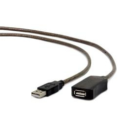 Gembird kabel aktivní prodlužovací USB 2.0 (M-F), 5 m, černý