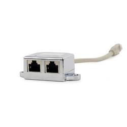 Gembird adaptér - LAN port combiner splitter (PC + PC), FTP stíněný kabel