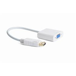 Gembird adaptér DisplayPort (M) na VGA (F), 0.15 m kabel, bílý
