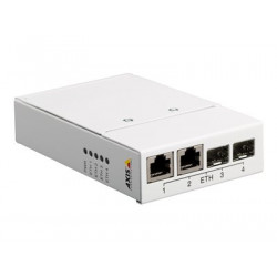 AXIS T8604 Media Converter Switch - Konvertor médií s optickými vlákny - GigE - 10Base-T, 100Base-TX, 1000Base-X, 100Base-X - 2 porty - RJ-45 SFP (mini-GBIC) - pro AXIS P1455-LE, P1455-LE-3 License Plate Verifier Kit, P3818-PVE