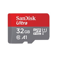 SanDisk MicroSDHC karta 32GB Ultra (120MB s, A1 Class 10 UHS-I, Android - Tablet Packaging, Memory Zone App) + adaptér