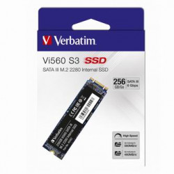 Interní disk SSD Verbatim M.2 SATA III, 256GB, Vi560, 49362 560 MB s-R, 460 MB s-W