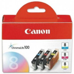 Canon originální ink CLI8CMY, cyan magenta yellow, 0621B029, 0621B026, Canon 3-pack C M Y iP4200, iP5200, iP5200R, MP500, MP800