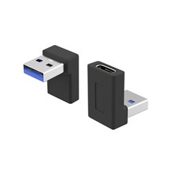 PremiumCord USB redukce USB-C - USB3.0 typ A (F M), zahnutá 90°