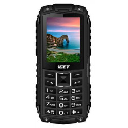 iGET Defender D10 Black - Odolný telefon 2,4" 320x240 Dual SIM fotoaparát 0,3 MPx 32Mb+3Mb baterie 2500mAh svítilna IP68
