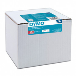Dymo originální páska do tiskárny štítků, Dymo, 2093096, černý tisk bílý podklad, 7m, 9mm, 10ks v balení, cena za balení, D1