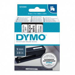 Dymo originální páska do tiskárny štítků, Dymo, 40913, S0720680, černý tisk bílý podklad, 7m, 9mm, D1