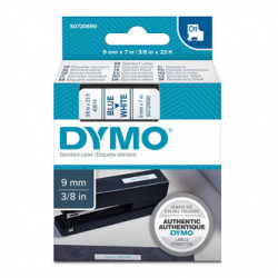 Dymo originální páska do tiskárny štítků, Dymo, 40914, S0720690, modrý tisk bílý podklad, 7m, 9mm, D1