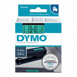 Dymo originální páska do tiskárny štítků, Dymo, 40919, S0720740, černý tisk zelený podklad, 7m, 9mm, D1