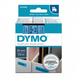 Dymo originální páska do tiskárny štítků, Dymo, 45016, S0720560, černý tisk modrý podklad, 7m, 12mm, D1