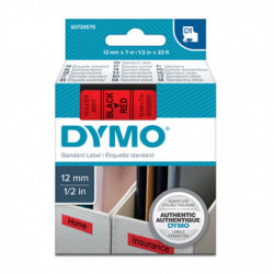 Dymo originální páska do tiskárny štítků, Dymo, 45017, S0720570, černý tisk červený podklad, 7m, 12mm, D1