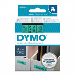 Dymo originální páska do tiskárny štítků, Dymo, 45019, S0720590, černý tisk zelený podklad, 7m, 12mm, D1