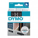 Dymo originální páska do tiskárny štítků, Dymo, 45021, S0720610, bílý tisk černý podklad, 7m, 12mm, D1