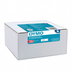 Dymo originální páska do tiskárny štítků, Dymo, 2093098, černý tisk bílý podklad, 7m, 19mm, 10ks v balení, cena za balení, D1