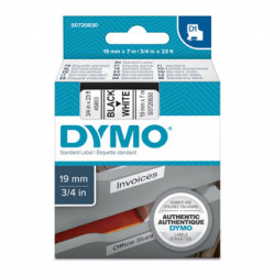 Dymo originální páska do tiskárny štítků, Dymo, 45803, S0720830, černý tisk bílý podklad, 7m, 19mm, D1