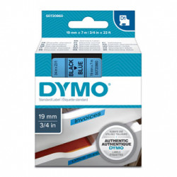 Dymo originální páska do tiskárny štítků, Dymo, 45806, S0720860, černý tisk modrý podklad, 7m, 19mm, D1
