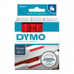 Dymo originální páska do tiskárny štítků, Dymo, 45807, S0720870, černý tisk červený podklad, 7m, 19mm, D1