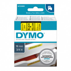 Dymo originální páska do tiskárny štítků, Dymo, 45808, S0720880, černý tisk žlutý podklad, 7m, 19mm, D1