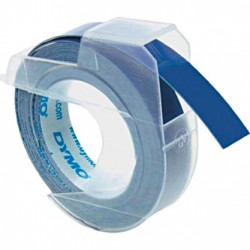 Dymo originální páska do tiskárny štítků, Dymo, S0898140, bílý tisk modrý podklad, 3m, 9mm, baleno po 10 ks, cena za 1 ks, 3D