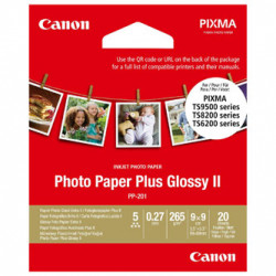 Canon Photo Paper Plus II, foto papír, lesklý, čtvercový typ bílý, PIXMA TS9500, TS8200 a TS6200, 8.89x8.89cm, 3.5x3.5", 265 g m2,