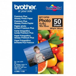 Brother Premium Glossy Photo Paper, foto papír, lesklý, bílý, 10x15cm, 4x6", 260 g m2, 50 ks, BP71GP50, inkoustový