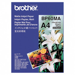 Brother Matte Inkjet Paper, foto papír, matný, bílý, A4, 145 g m2, 25 ks, BP60MA, inkoustový
