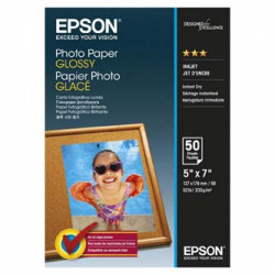 Epson Glossy Photo Paper, foto papír, lesklý, bílý, 13x18cm, 200 g m2, 50 ks, C13S042545, inkoustový
