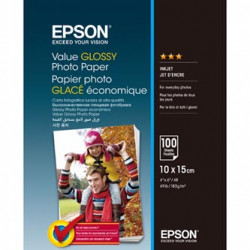Epson Value Glossy Photo Paper, foto papír, lesklý, bílý, 10x15cm, 183 g m2, 100 ks, C13S400039, inkoustový