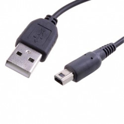 Kabel USB (2.0), USB A M - 3DS, 1.2m, kulatý, černý, Avacom