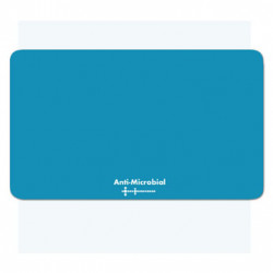 Podložka pod myš, Polyprolylen, modrá, 24x19cm, 0.4mm, Logo, antimikrobiální