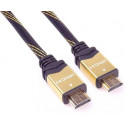 PremiumCord GOLD 4K HDMI High Speed + Ethernet kabel, zlacené konektory, 3m