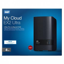 Externí úložiště NAS, Western Digital, 3.5", 4TB, My Cloud EX2 Ultra, USB 3.0 RJ45, WDBVBZ0040JCH-EESN, černý, 2 x 2 TB