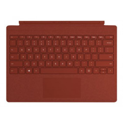 Microsoft Surface Pro Signature Type Cover - Klávesnice - s trackpad - podsvícená - QWERTY - anglická - poppy red - komerční - pro Surface Pro 7