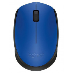 Logitech M171 myš, Bezdrátová USB, Optická, 1000 dpi, Černá-modrá ( 910-004640 )