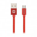 Swissten Datový Kabel Textile Usb Micro Usb 0,2 M Červený