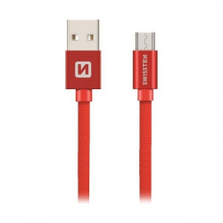 Swissten Datový Kabel Textile Usb Micro Usb 0,2 M Červený