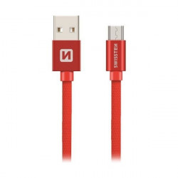 Swissten Datový Kabel Textile Usb Micro Usb 3,0 M Červený