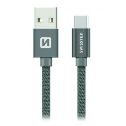 Swissten Datový Kabel Textile Usb Usb-C 1,2 M Šedý