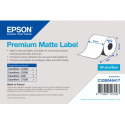 EPSON Premium Matte Label - Continuous Roll: 51mm x 35m