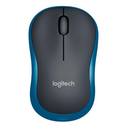 Logitech M185 nano myš, Bezdrátová USB, Optická, 1000 dpi, Modrá ( 910-002239 )