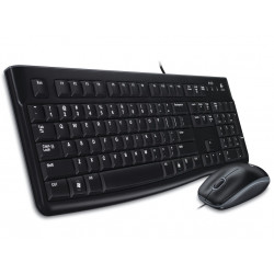 Logitech set MK120 Drátová klávesnice + myš USB CZ SK černý
