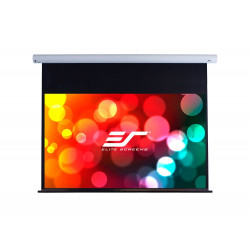 ELITE SCREENS plátno elektrické motorové 84" (213,4 cm) 16:9 104,6 x 185,9 cm case bílý 12" drop Fiber Glass