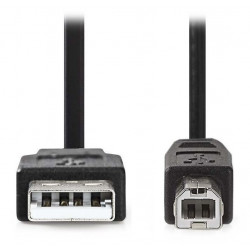 NEDIS kabel USB 2.0 zástrčka A - zástrčka B k tiskárně apod. černý 5m