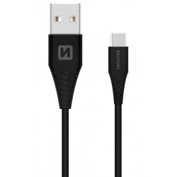 Swissten Datový Kabel Usb Usb-C Černý 1,5M (9Mm)