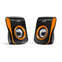 GENIUS repro SP-Q180 Orange 2.0 6W USB napájení 3,5" jack černooranžové